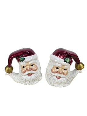 Vintage Fitz & Floyd Omnibus Santa Claus S & P Shakers Holiday Collectible
